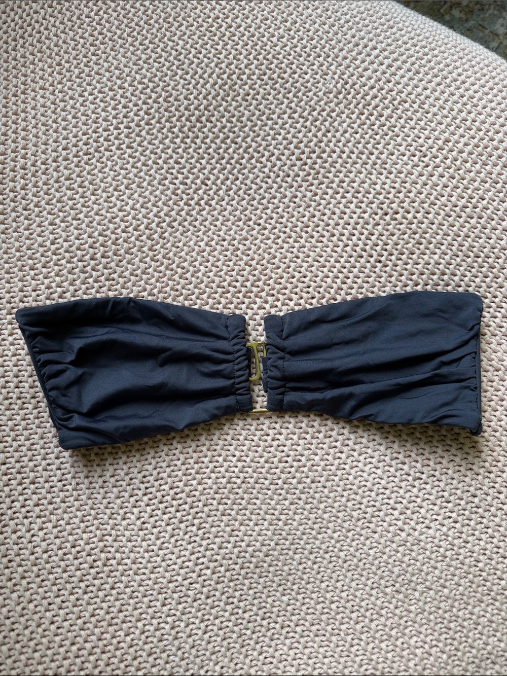 Navy Blue Strapless Bandeau Bikini Top